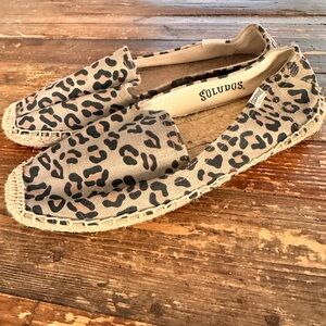 Soludos Animal Print Espadrilles - Brown and Black size 7